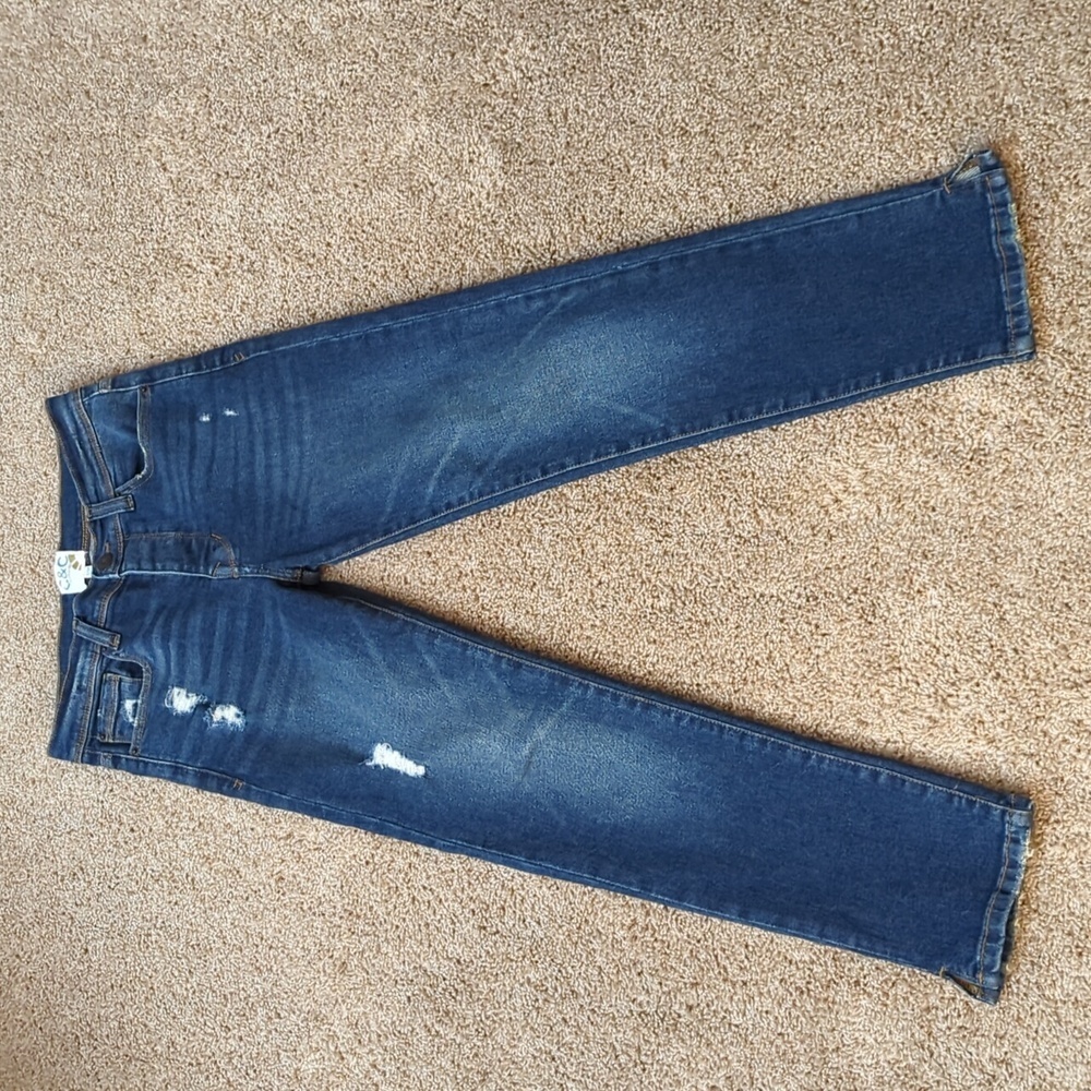 C&C California Distressed High Waist Hidden Button-Fly Skinny Jeans